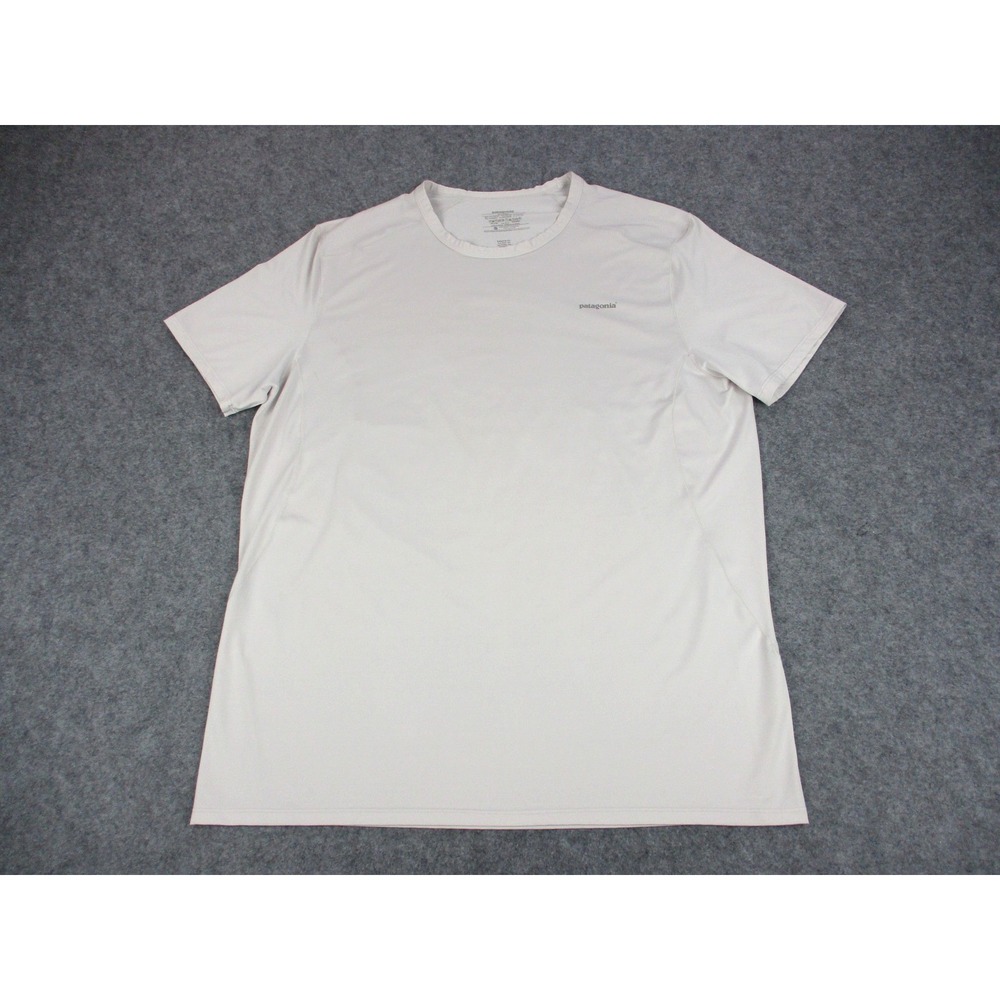 Patagonia Shirt Mens 2XL OffWhite Capilene Silkweight Stretch Running 45600